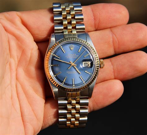 rolex datejust 1601 blue diamond|rolex datejust 1601 price.